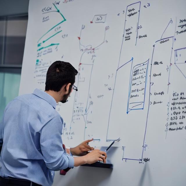 Image depicting a software developer working with data structures