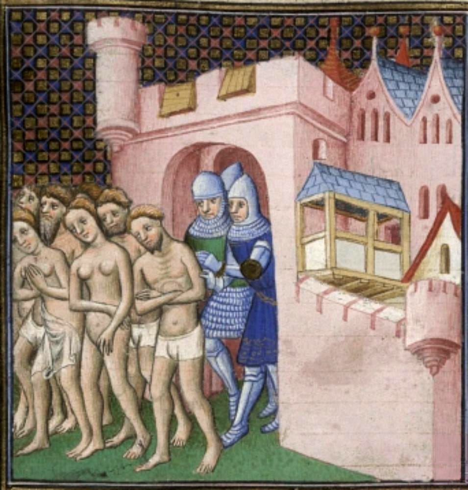 the expulsion of the inhabitants of Carcassonne in 1209 the expulsion of the inhabitants of Carcassonne in 1209