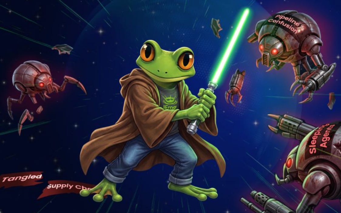 YodaFrog in the, “Fight Software Supply Chain Threats, You Must” LinkedIn post that is part of the May the 4th campaign.