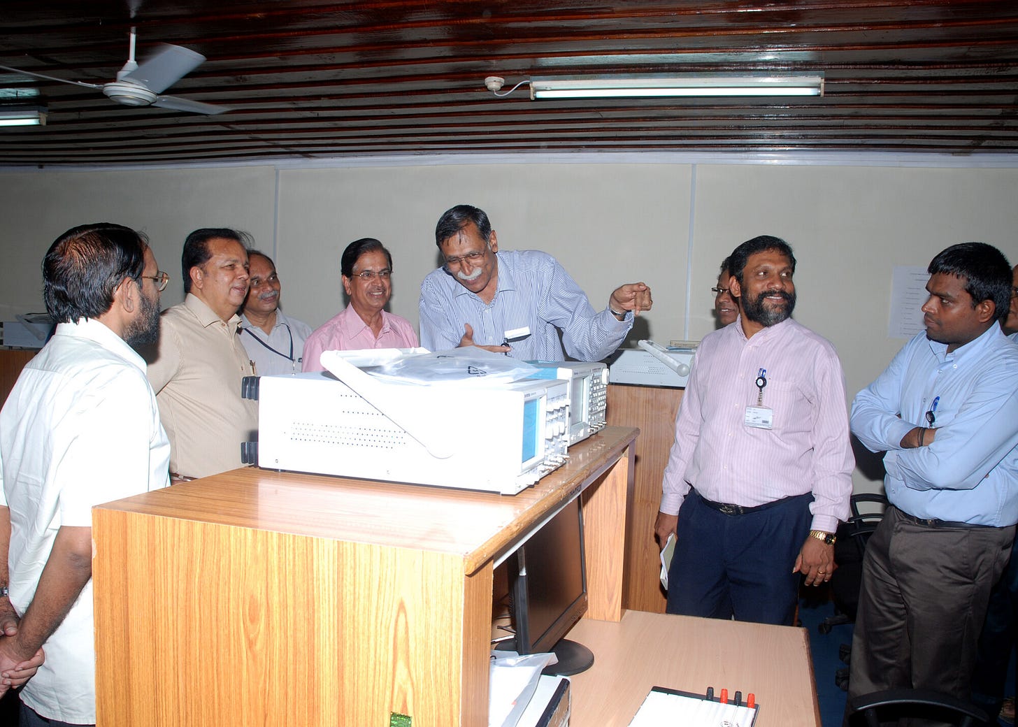 An ISRO Chairman touring an IIST laboratory, 2009. An ISRO Chairman touring an IIST laboratory, 2009.