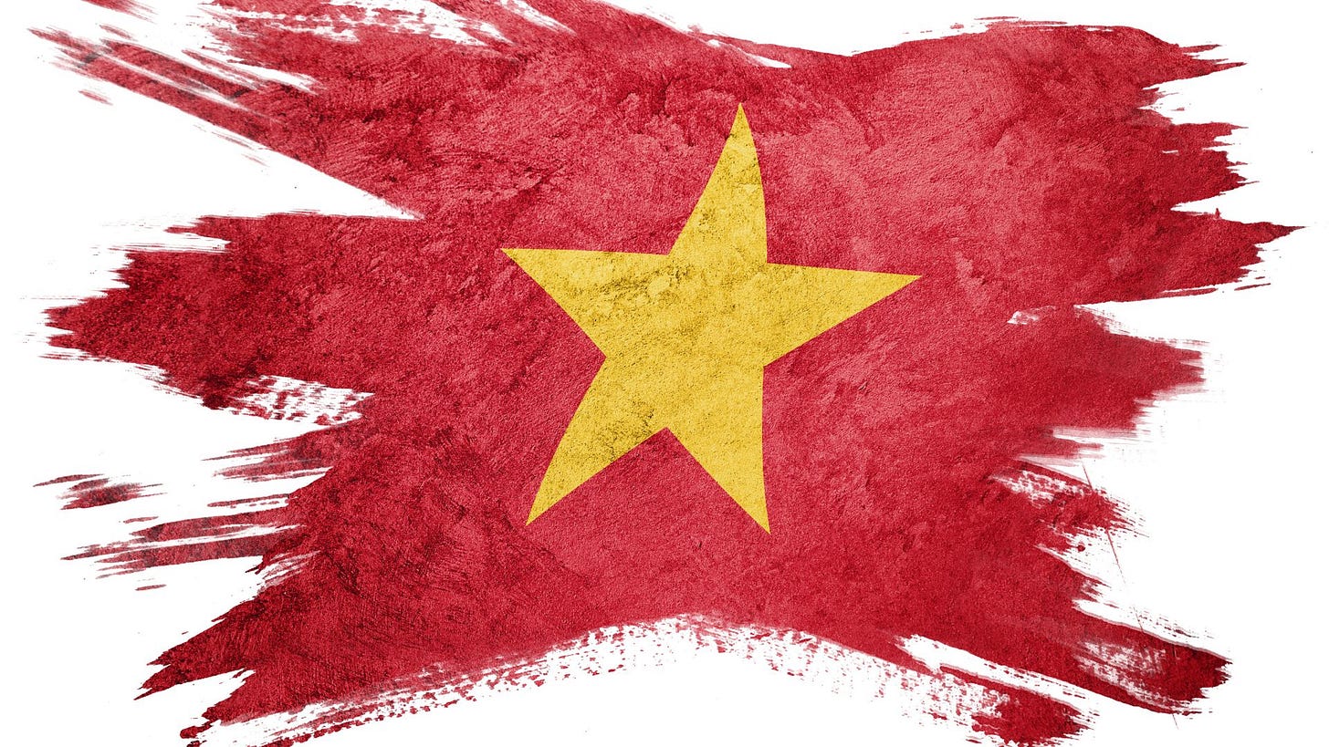Artistic image of the Vietnam flag. Red background, gold star only in the center. Artistic image of the Vietnam flag. Red background, gold star only in the center.