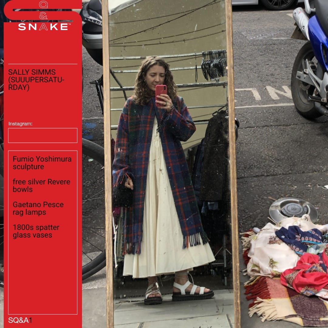 SNAKE Q&A 001: SUPER SATURDAY (SALLY SIMMS) - by Sami Reiss