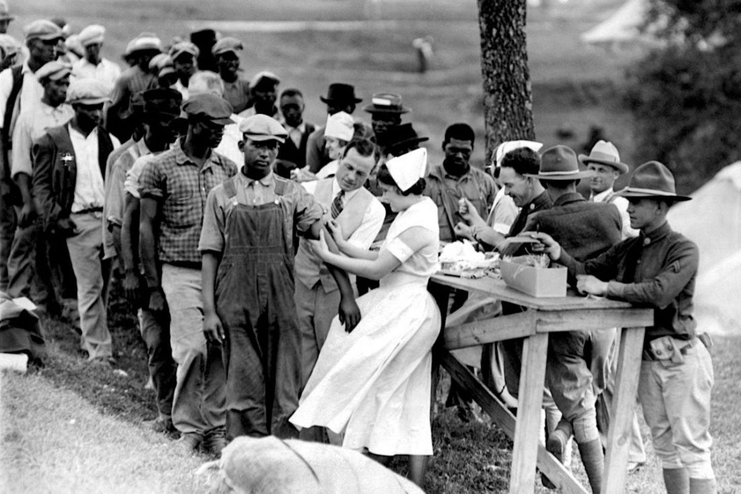 A photo from the Tuskegee Study. A photo from the Tuskegee Study.