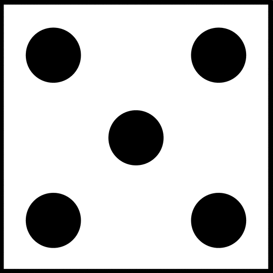 Die Showing Five | ClipArt ETC