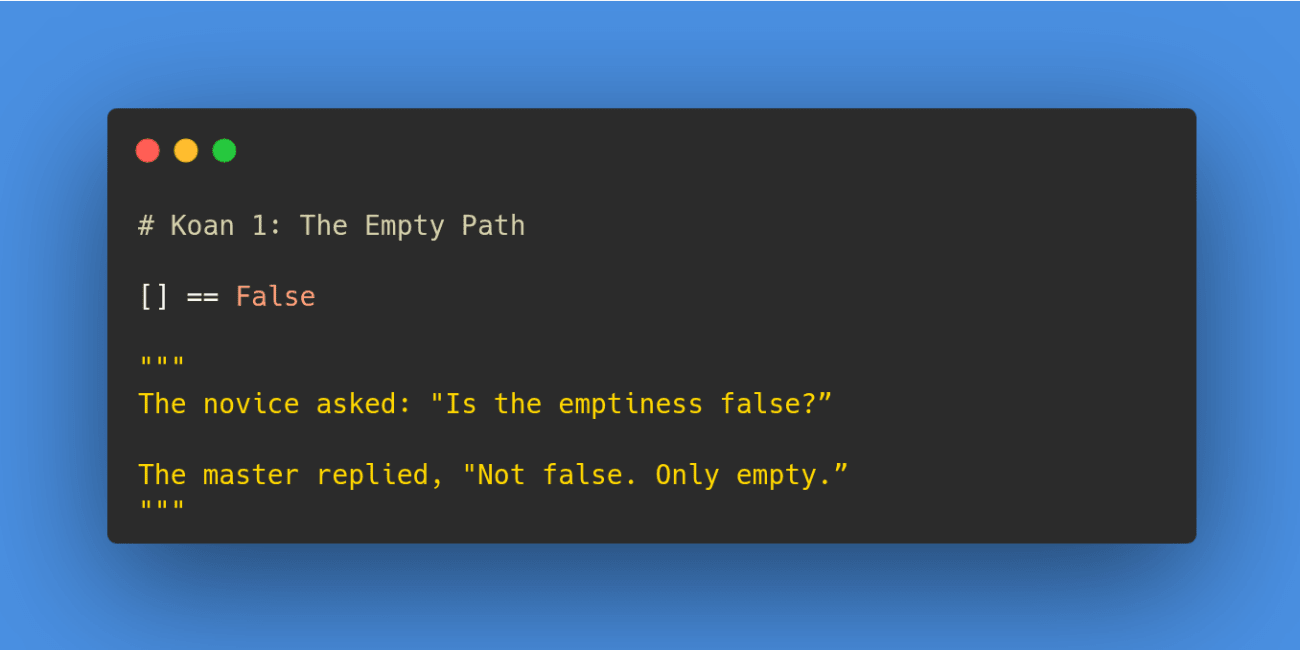 Koan 1: The Empty Path