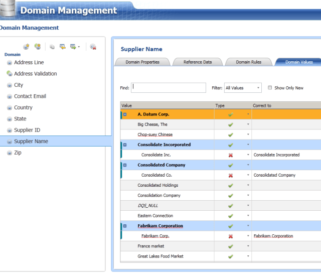 DQS client domain values clean data data quality services DQS client domain values clean data data quality services