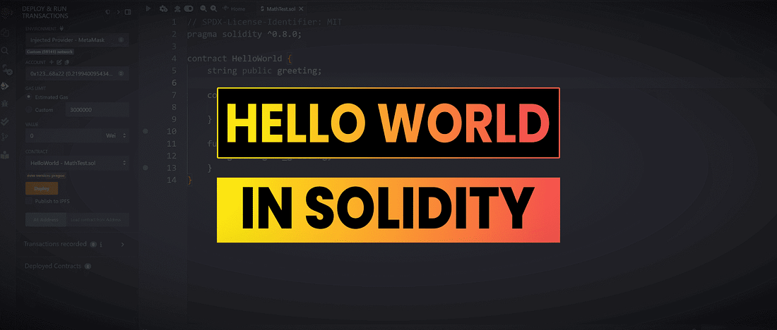 Hello World In Solidity Hello World In Solidity