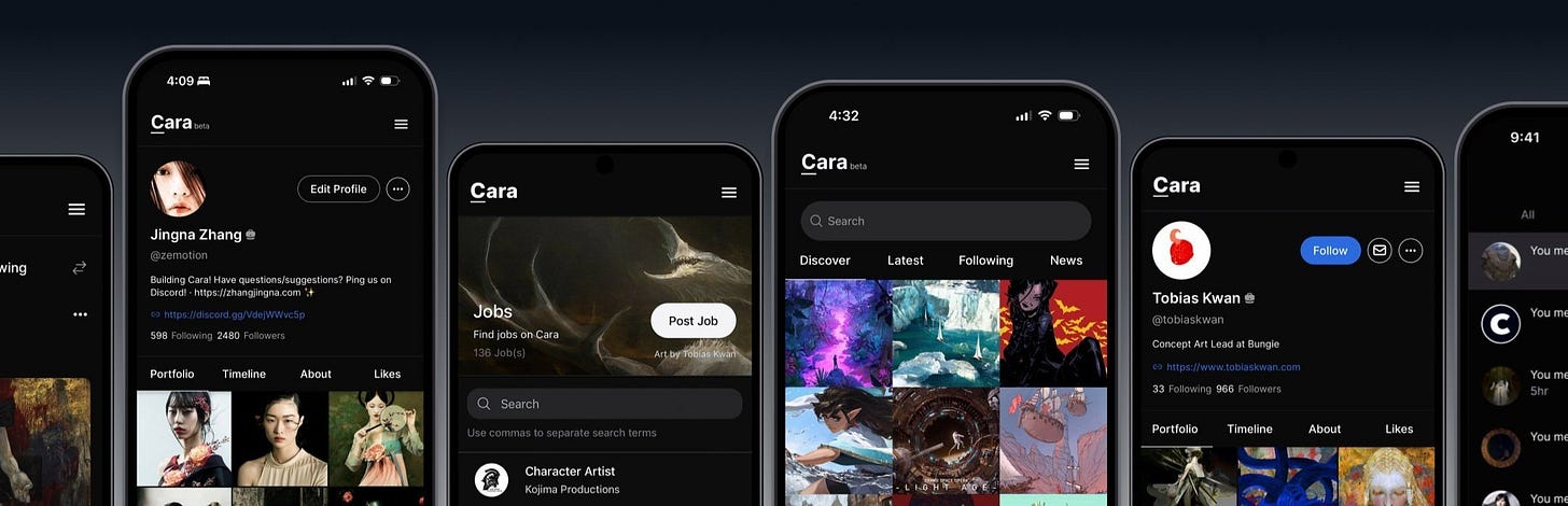 Mobile Download — Cara - Artist Social & Portfolio Platform