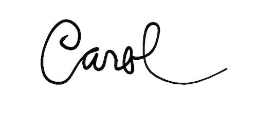 Carol in cursive Carol in cursive
