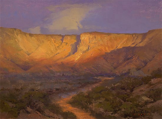 Gold Never Fades, 12 x 16" Oil, © David Griffin