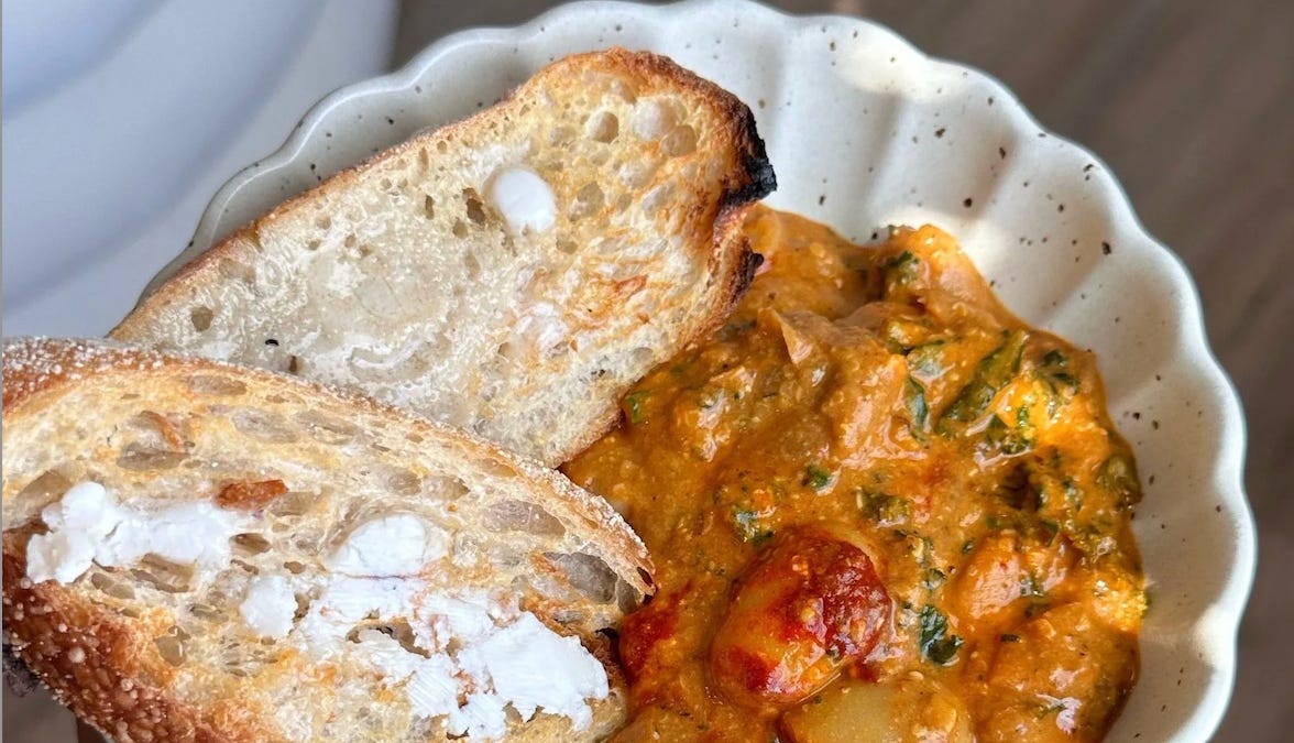 Creamy Harissa Butter Beans - by Shakayla Felice