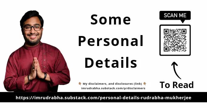 Article on some personal details about Rudrabha Mukherjee.