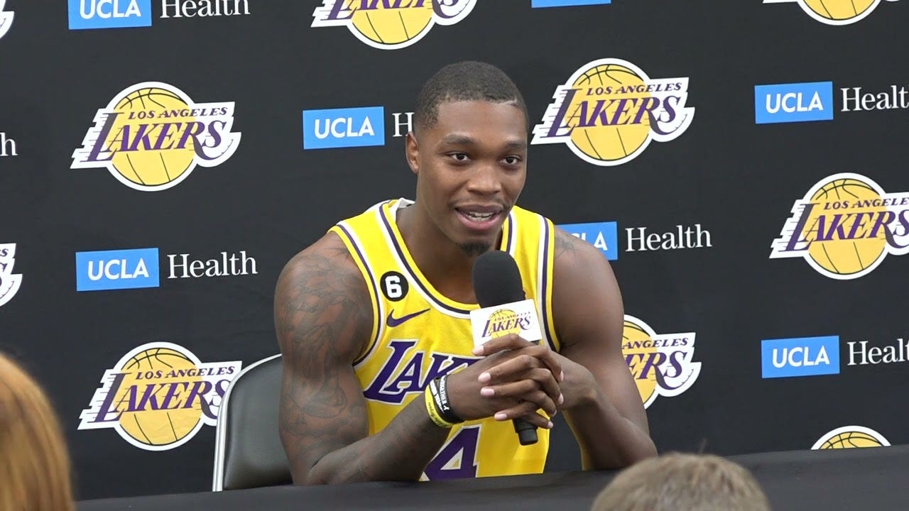 Lonnie Walker IV at Lakers Media Day - YouTube