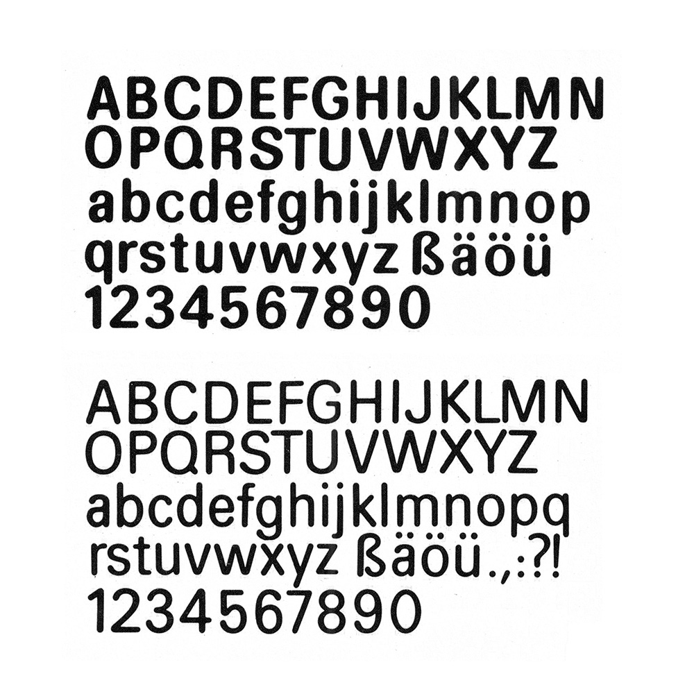 Otl Aicher's 1973 corporate typegface for ZDF 