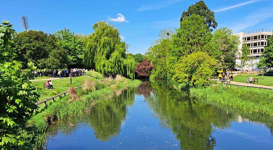 The River Chelmer next to Essex Cricket Ground The River Chelmer next to Essex Cricket Ground