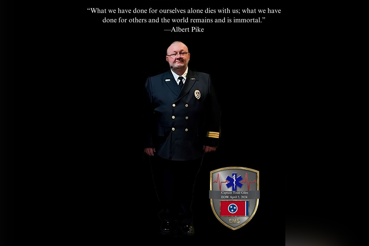 TN Paramedic Captain Collapses, Dies While Responding to Call