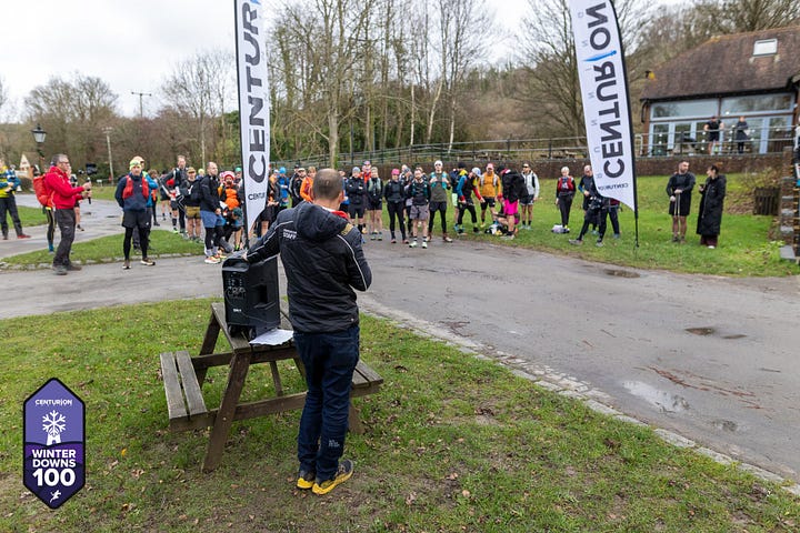 Race breifing and start line at Amberley Museum