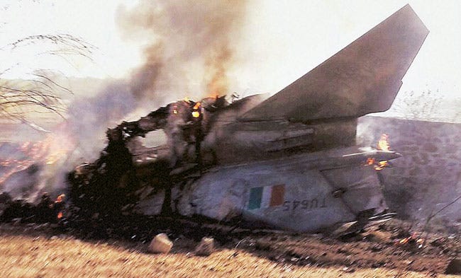 Fighter jet falls on biker in Rajasthan - India News