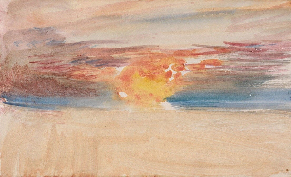 watercolour sketch by Turner watercolour sketch by Turner