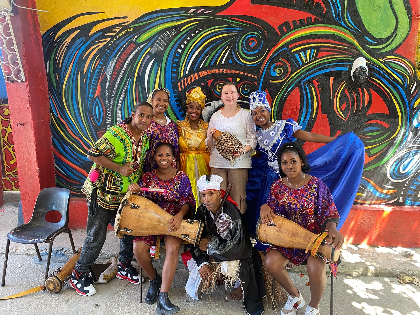 Santeria musicians and dancers