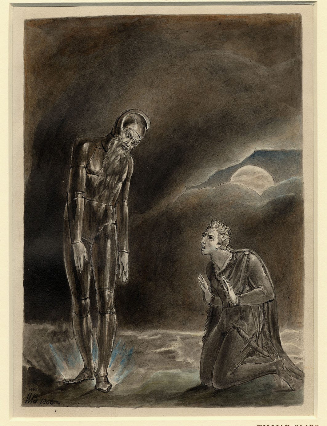 File:Hamlet and his Father's Ghost, William Blake, 1806.jpg - Wikimedia  Commons