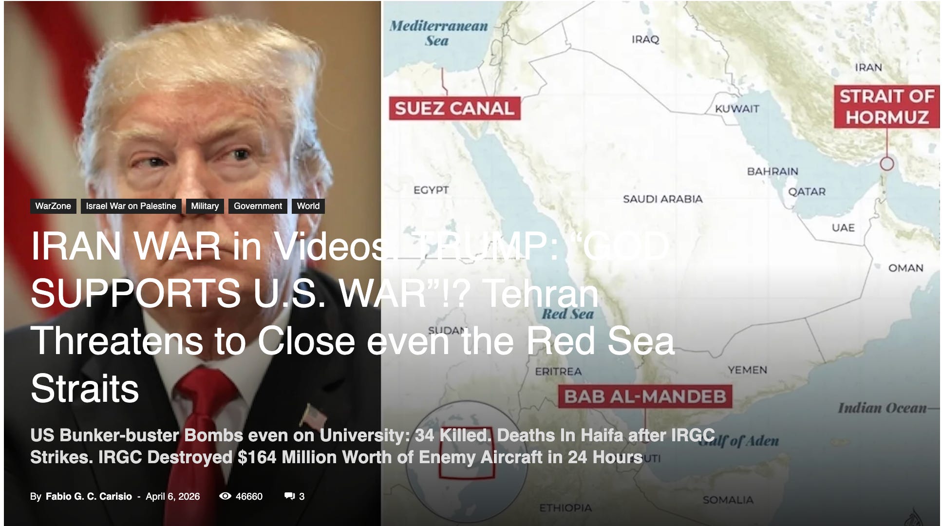 Iran:No negotations; threatens to close the Bab al Mundab Strait