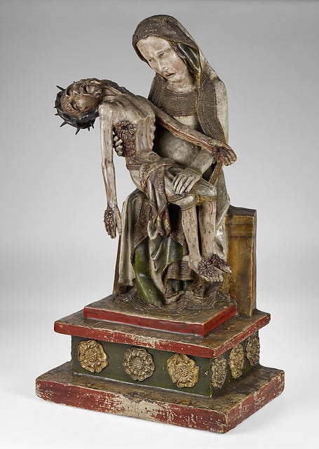German Vesperbild wooden Pieta German Vesperbild wooden Pieta
