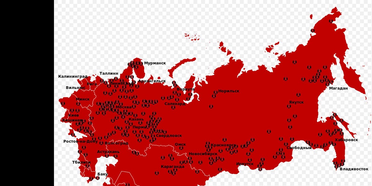 Gulag camps in operation from 1923 -61