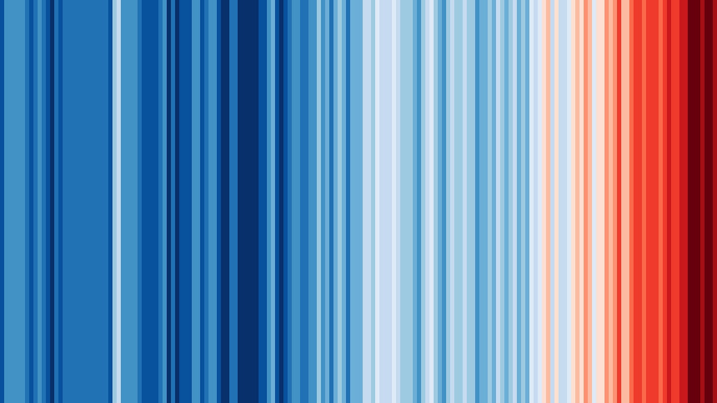 Vertical bars ranging from blue to dark red. Vertical bars ranging from blue to dark red.
