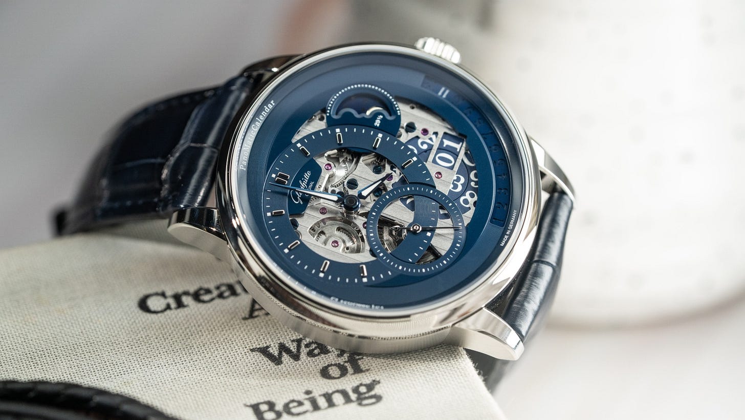 Glashütte Original PanoMaticCalendar Blue of Dawn feature