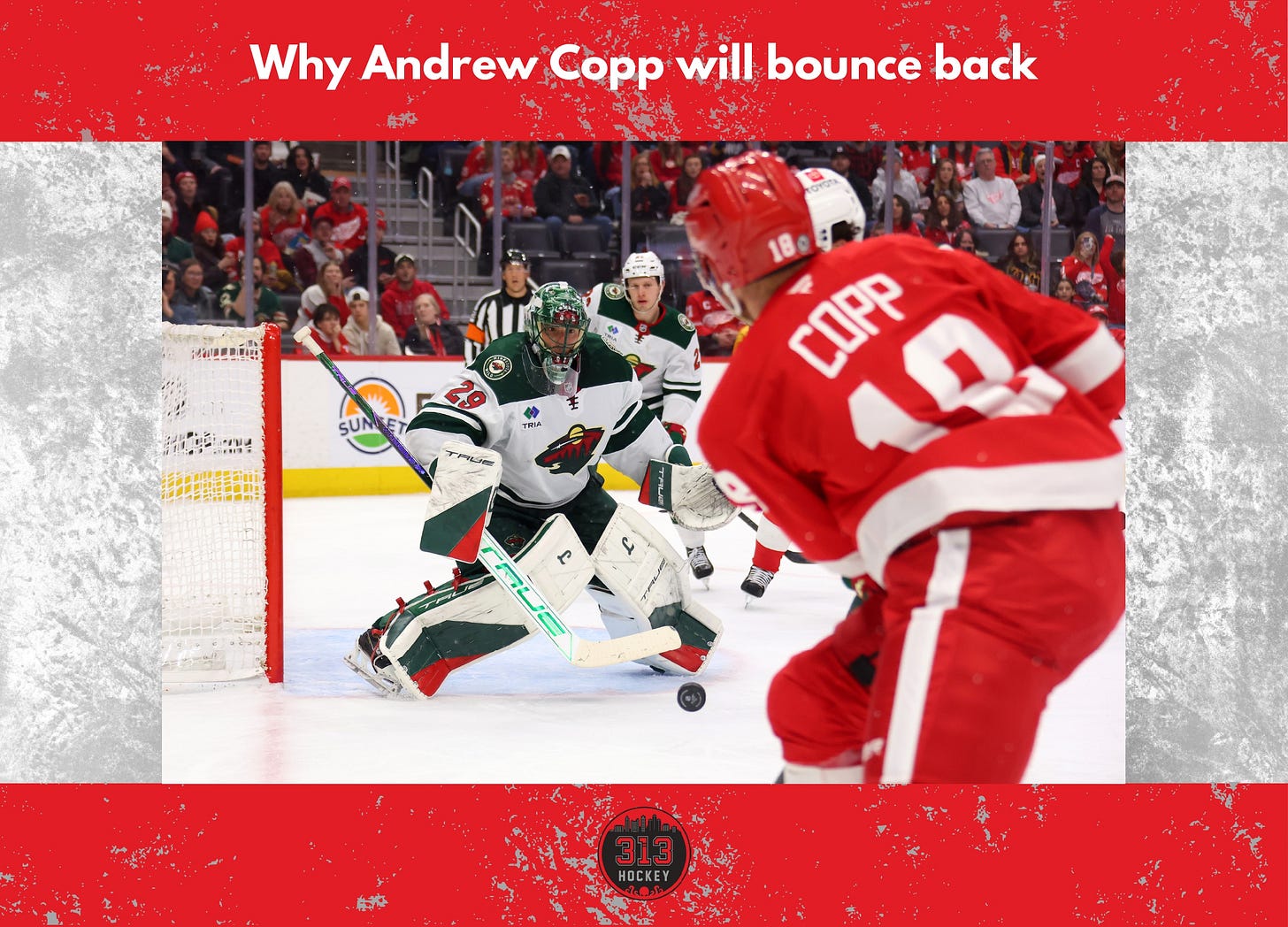 A 313 hockey logo of Andrew Copp with the headline "Why Andrew Copp will bounce back" A 313 hockey logo of Andrew Copp with the headline "Why Andrew Copp will bounce back"