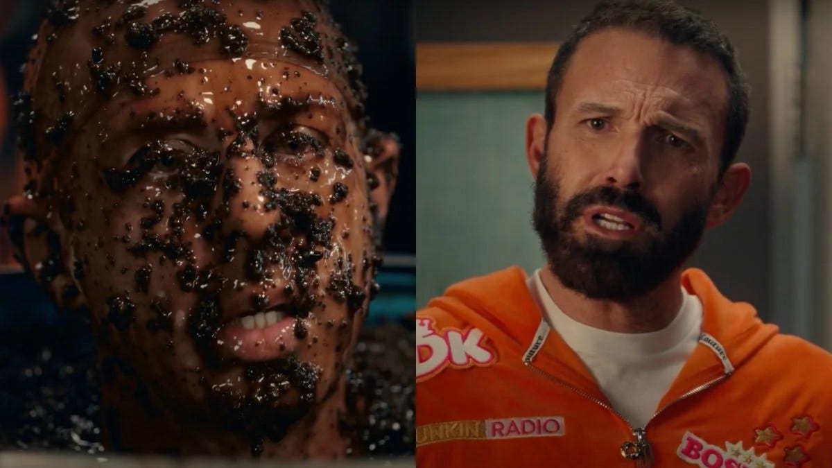 Jeremy Strong Dunks Himself in Coffee Grounds for Ben Affleck