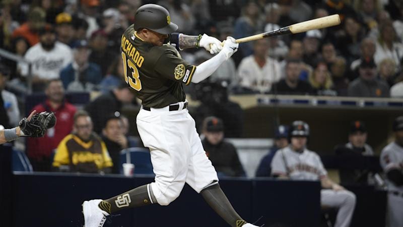 Machado crushes first home run with Padres