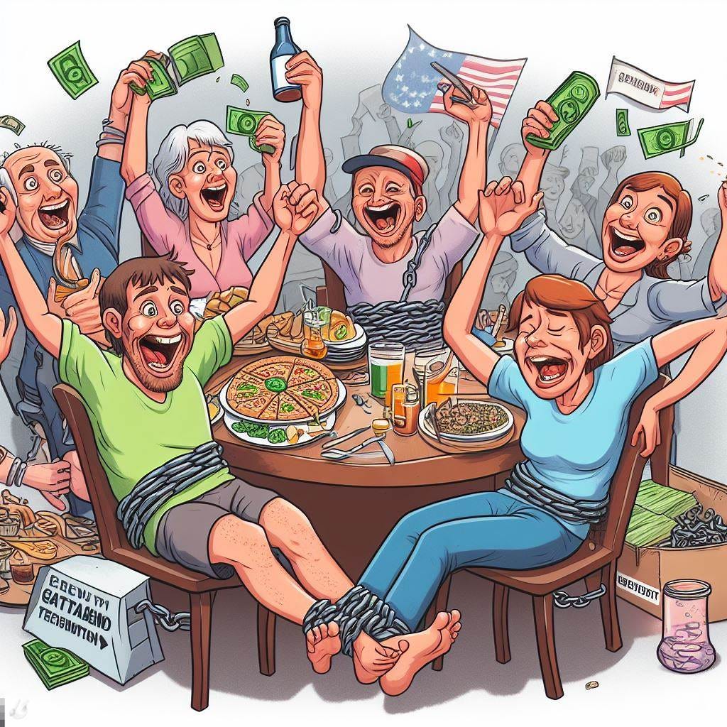 people enjoying being held captive to their government policies