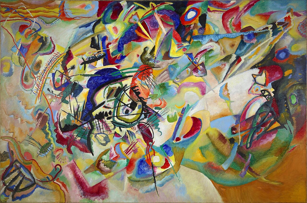 Wassily Kandinsky, Composition VII (1913), Tretyakov Gallery, Moscow. Wassily Kandinsky, Composition VII (1913), Tretyakov Gallery, Moscow.