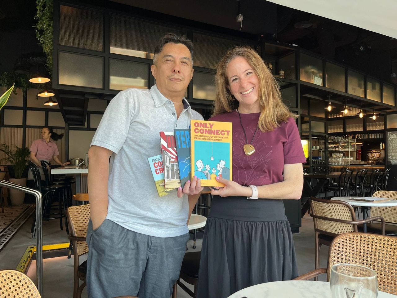 Jenny Sandler with Cheah Sinann in Singapore