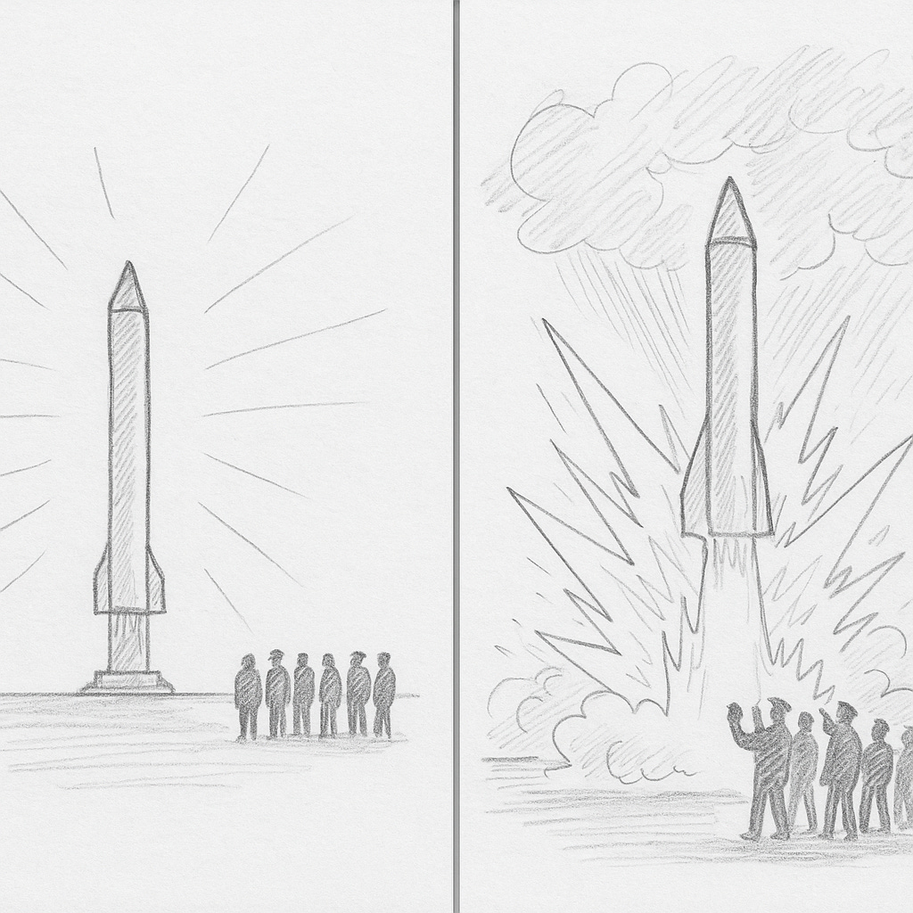 a tall metal structure with energetics, plus crowd of people a tall metal structure with energetics, plus crowd of people