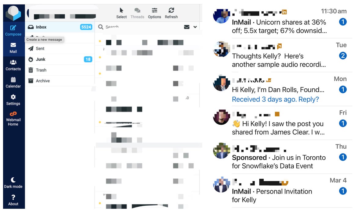 Overflowing Emails and DMs KellyOnTech