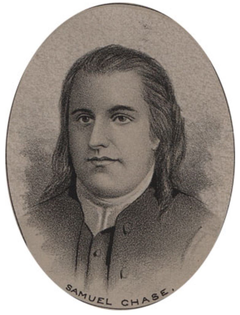Engraving of Samuel Chase by Ole Erekson (1876; Library of Congress)