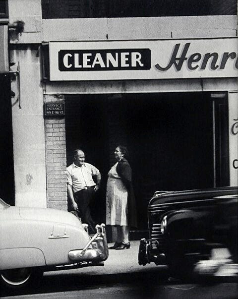 NYC Street Scene, Henry Cleaners, 1945