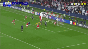 a soccer game is being broadcast on sport tv