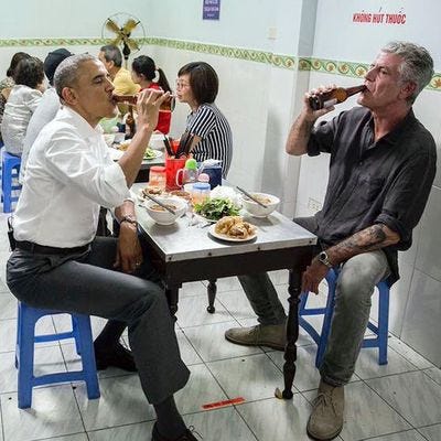 Here's What Bourdain Learned by Eating Noodles With President Obama