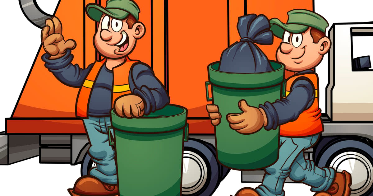 Garbage Men, Illustrations ft. bag & character - Envato