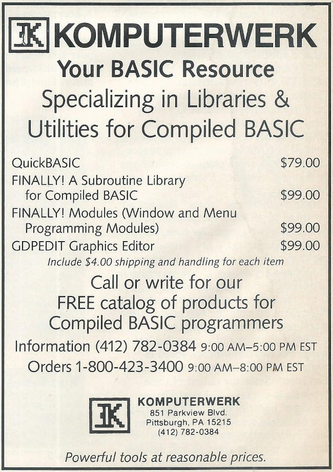 From the May 1987 issue of Computer Language magazine