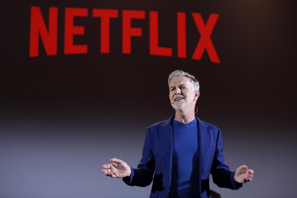 Netflix co-founder Reed Hastings to leave the company in June - Los Angeles  Times