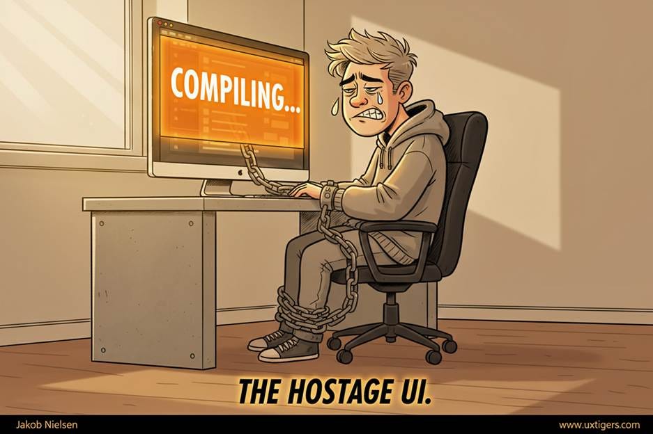 A cartoon of a person tied to a computer

AI-generated content may be incorrect.