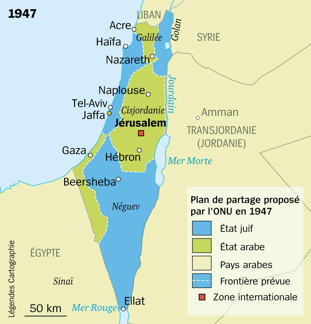Partition plan accepted by Jewish representatives and rejected by Arab representatives