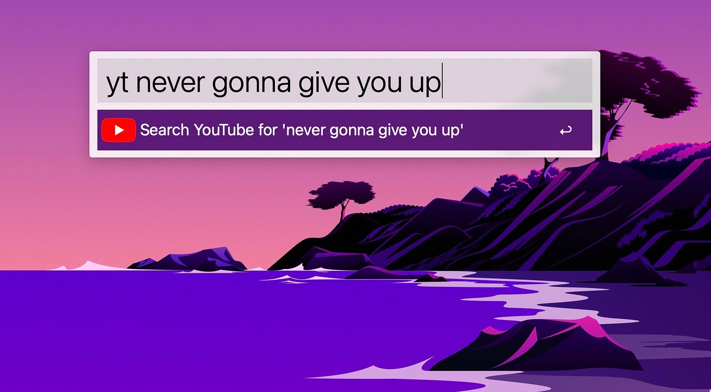 Searching YouTube with Alfred