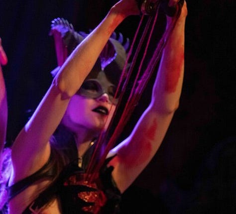 Photos from a performance piece by Morgan