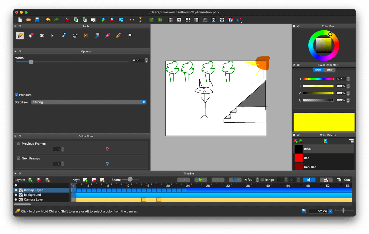 Pencil2D on MacOS